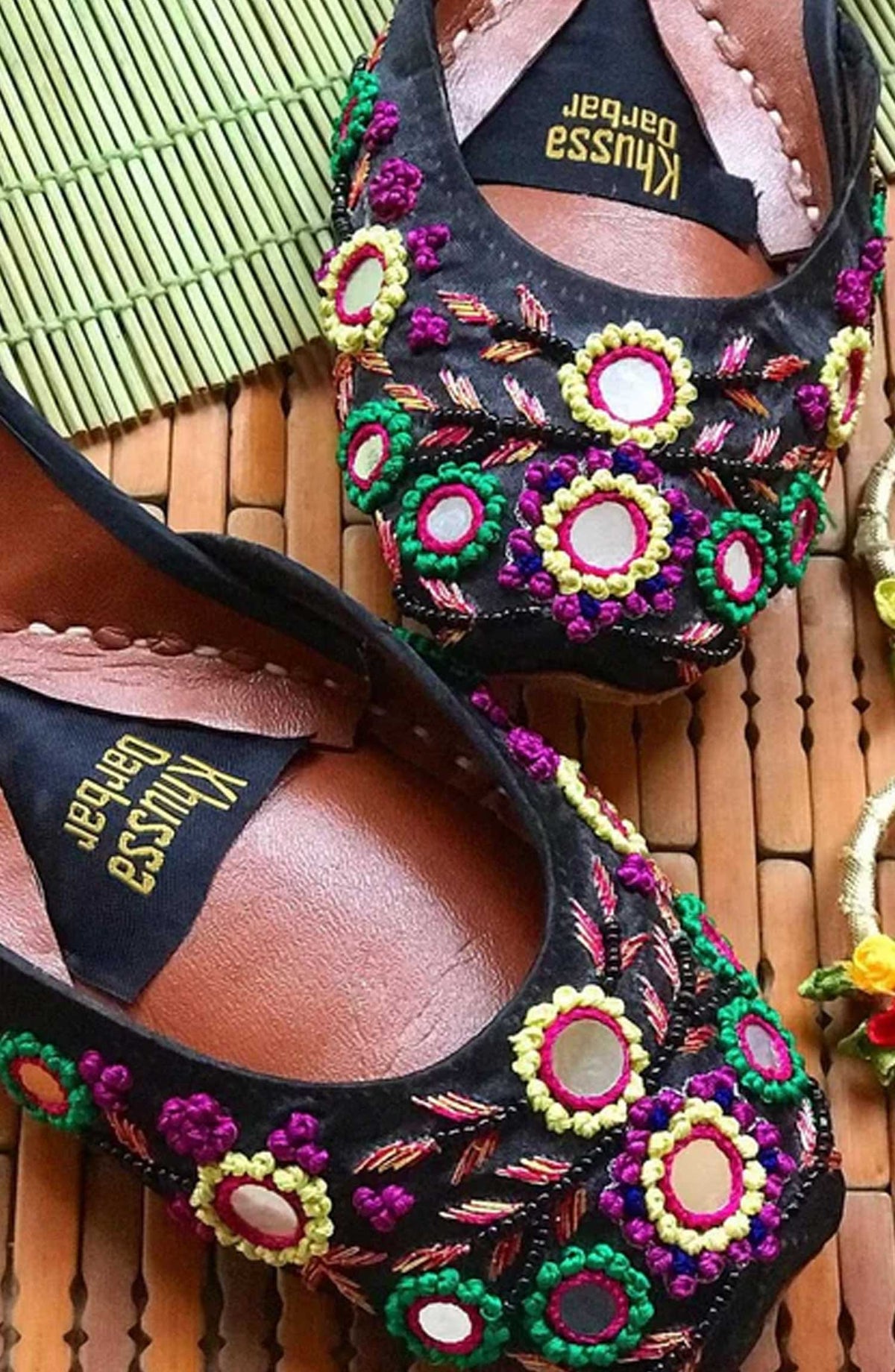 Khussa Darbar Festive Style Khussa Basanti