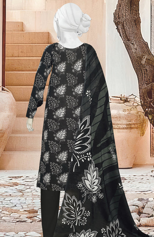 Black Beauty by Al Karim Printed Lawn Unstitched 3 Piece Suit - D-10 - ALK25ABCBB - Black - Summer Collection