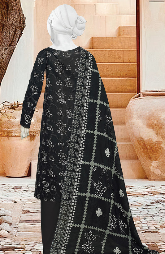 Black Beauty by Al Karim Printed Lawn Unstitched 3 Piece Suit - D-06 - ALK25ABCBB - Black - Summer Collection