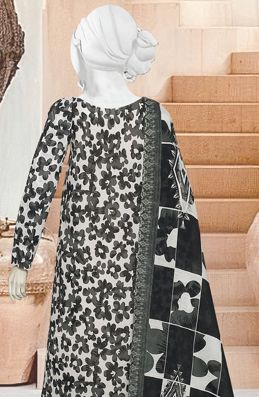 Black Beauty by Al Karim Printed Lawn Unstitched 3 Piece Suit - D-04 - ALK25ABCBB - Black - Summer Collection