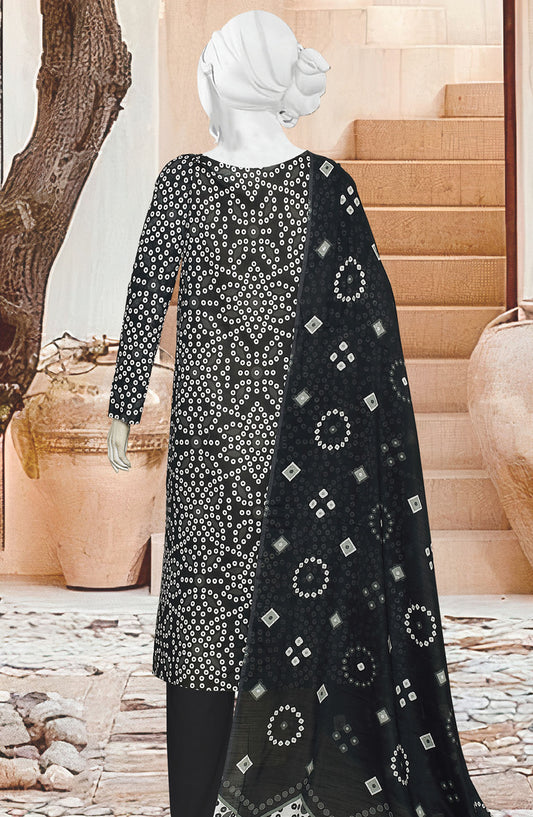 Black Beauty by Al Karim Printed Lawn Unstitched 3 Piece Suit - D-02 - ALK25ABCBB - Black - Summer Collection