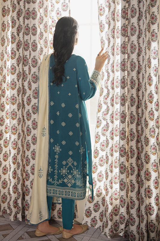 Manzil - Khaddar and Linen Unstitched Collection D- BERYL STERLING