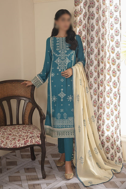 Manzil - Khaddar and Linen Unstitched Collection D- BERYL STERLING