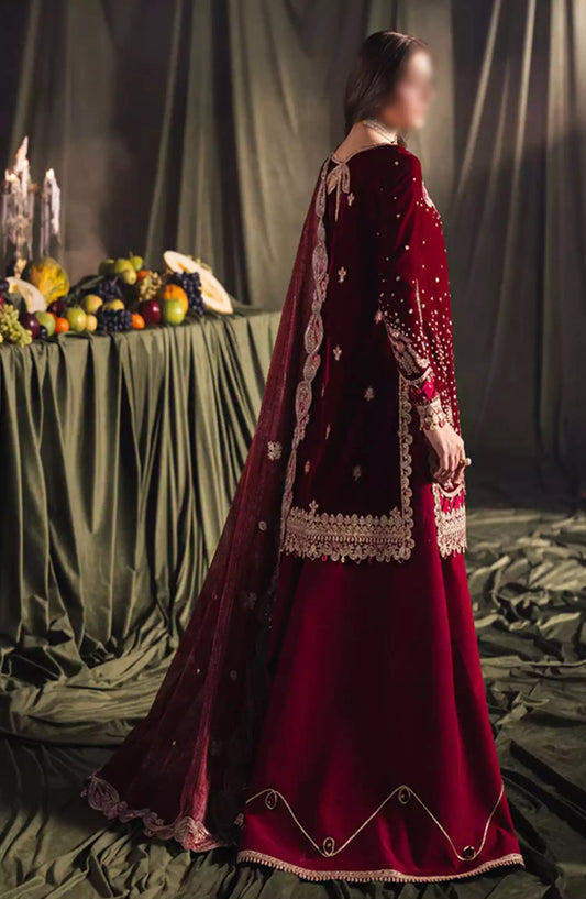 Qalamkar Luxury Velvet Collection 2024 - BK-02 AMARA