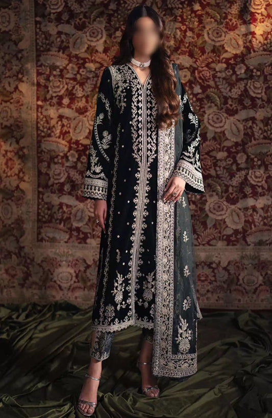 Qalamkar Luxury Velvet Collection 2024 - BK-03 SAMIRA