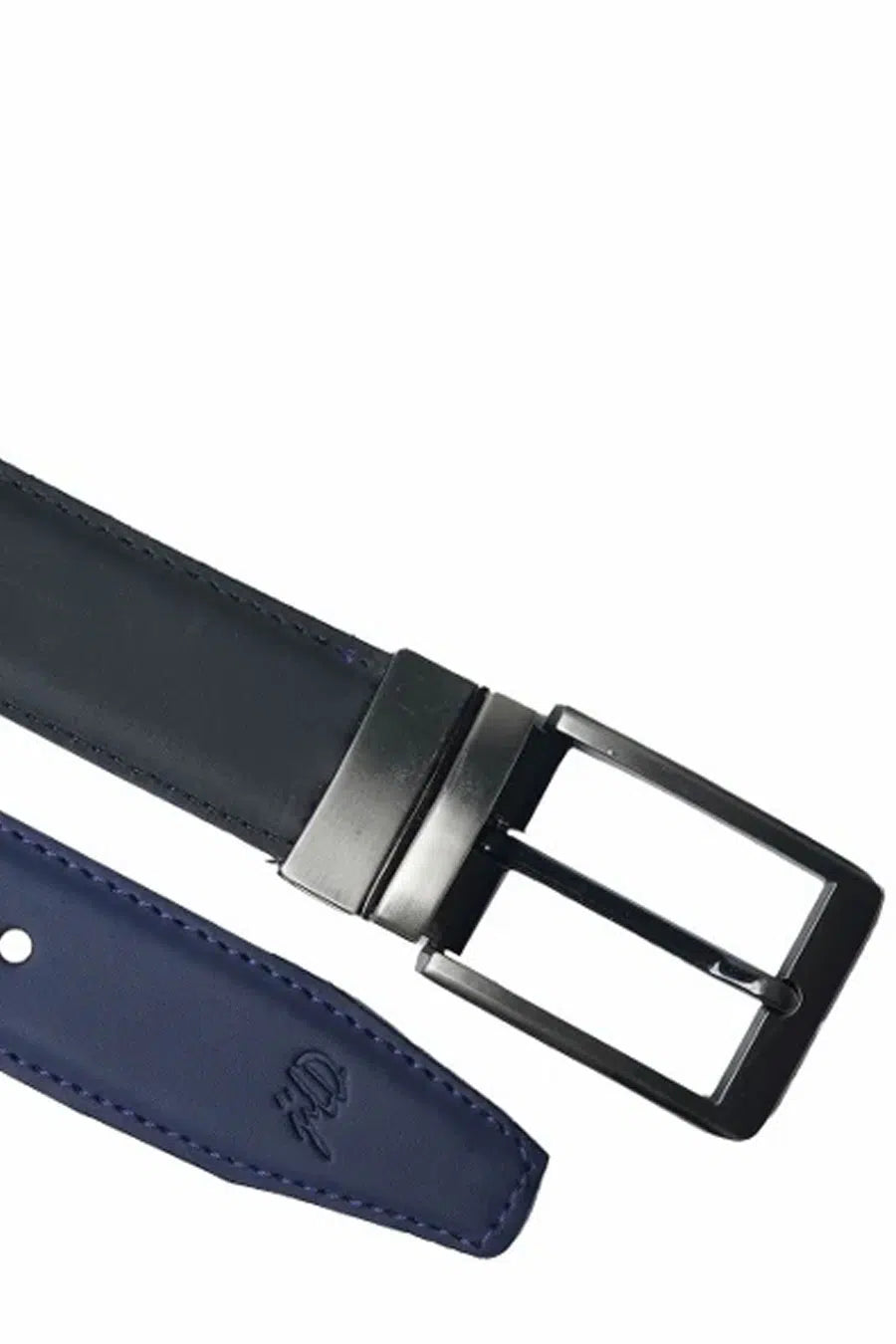 Belts Collection By Jild - BLACK BLUE Double Sided Reversible Men's' Leather Belt