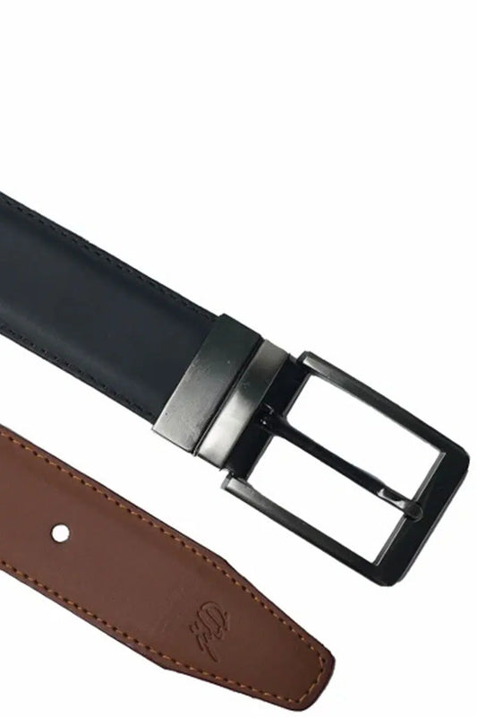 Belts Collection By Jild - BLACK CAMEL BROWN Double Sided Reversible Men's' Leather Belt