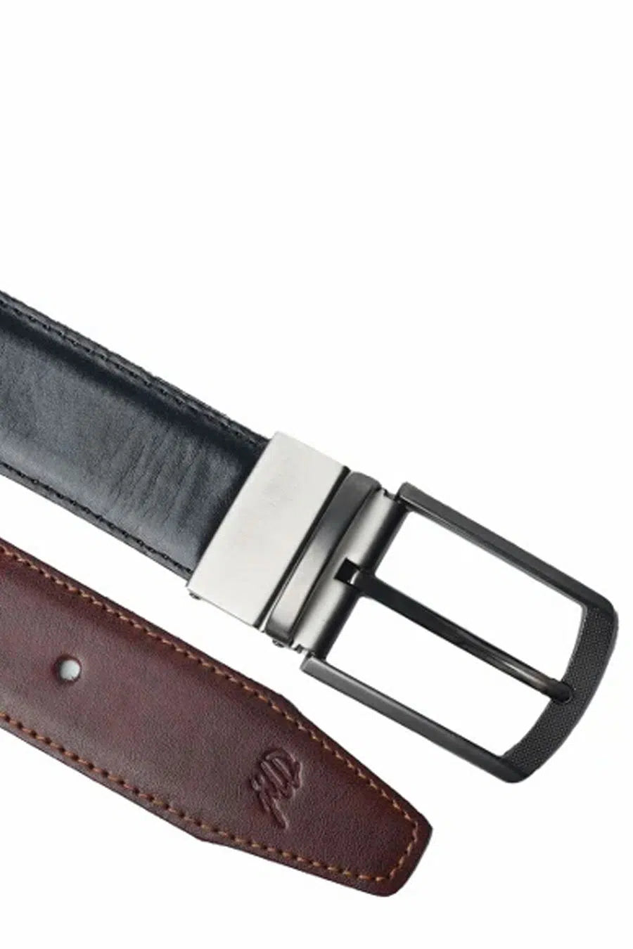 Belts Collection By Jild - BLACK CHOCOLATE BROWN Double Sided Reversible Men's' Leather Belt