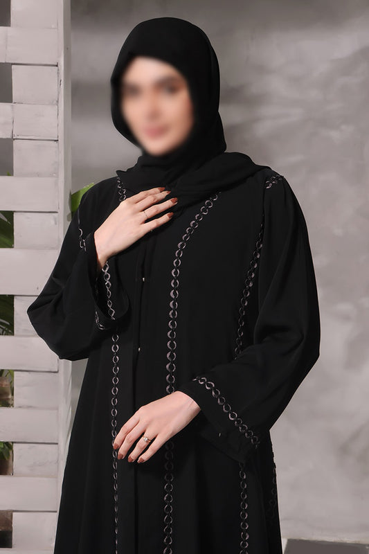 Nayab Abaya Collection Vol 22 by Amna khadija - Black Olive