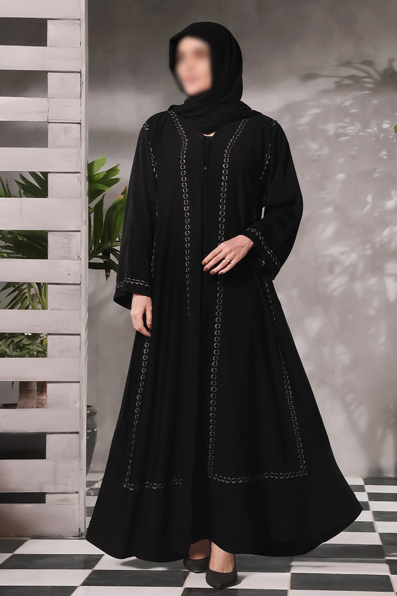 Nayab Abaya Collection Vol 22 by Amna khadija - Black Olive