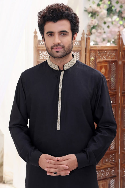 TGM Fancy Shalwar Kameez Black Pear