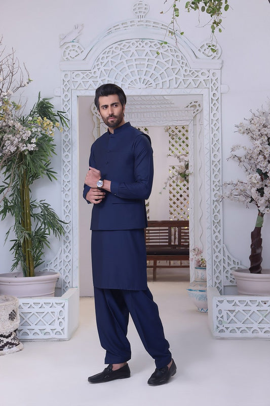 Blue Munsell TGM Waist Coats 3 pcs Collection New VOl