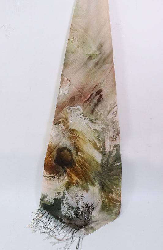 Amna Khadija Premium Twill Jacquard Stole - Design-02 - AM25OLT - Beige - Summer Collection