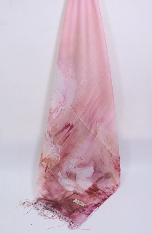 Amna Khadija Premium Twill Jacquard Stole - Design-08 - AM25OLT - Pink - Summer Collection