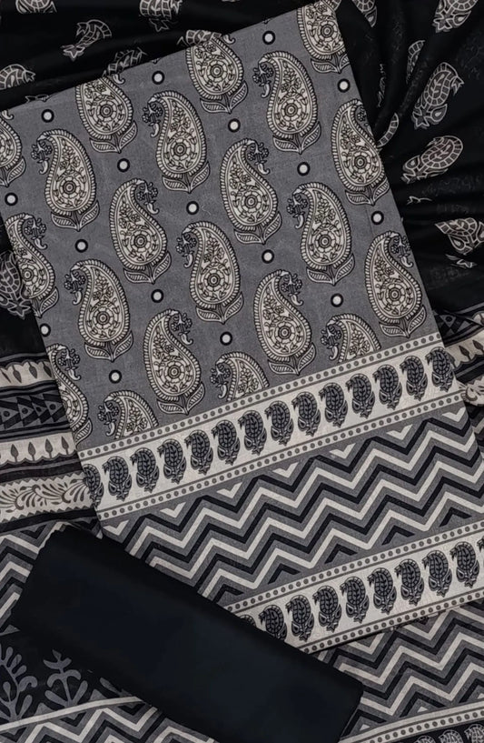 Black And White 3 Piece Printed Lawn Collection 2024 - BNW 05