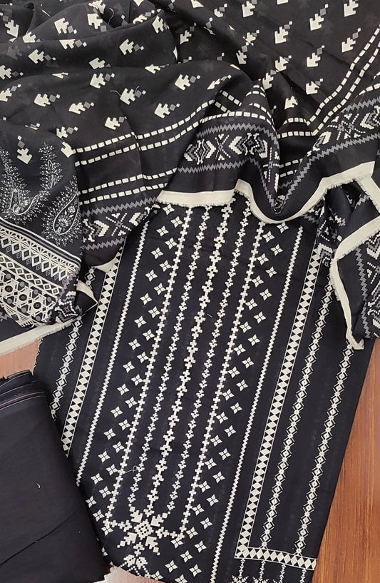 Black And White 3 Piece Printed Lawn Collection 2024 - BNW 15