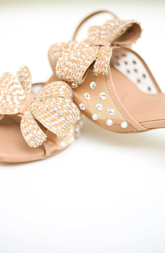 Malhaa Fashion Fancy Footwear Heels - MLH25FW - Bowie - Golden - Festive Collection