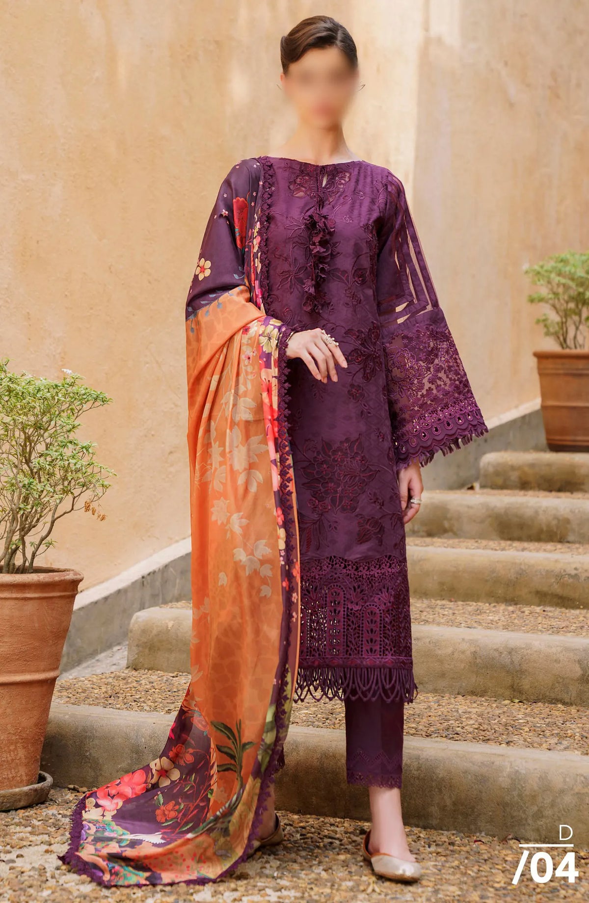 BAROQUE Embroidered SWISS LAWN  2024 Festive Collection - BQL-SL12-D04
