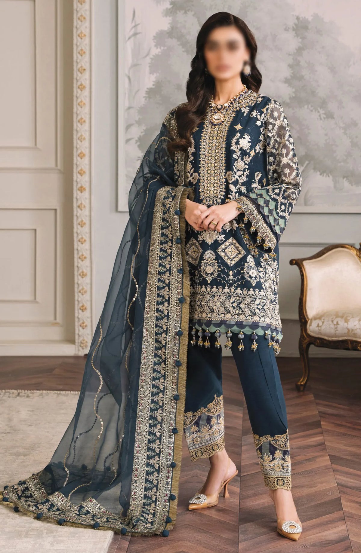 Baroque Chantelle Embroidered Collection Vol 12 - BQU-CH12-D01