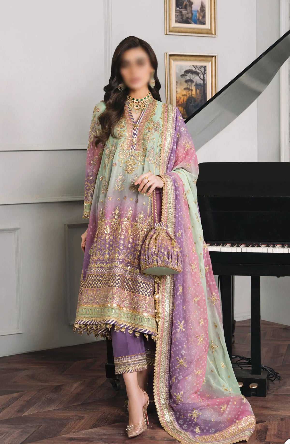 Baroque Chantelle Embroidered Collection Vol 12 - BQU-CH12-D08