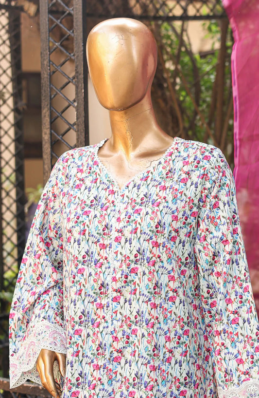 Bin Saeed Cutwork Kari Fancy & Chiffon Dupatta Collection Vol 2 - BSCKF-04
