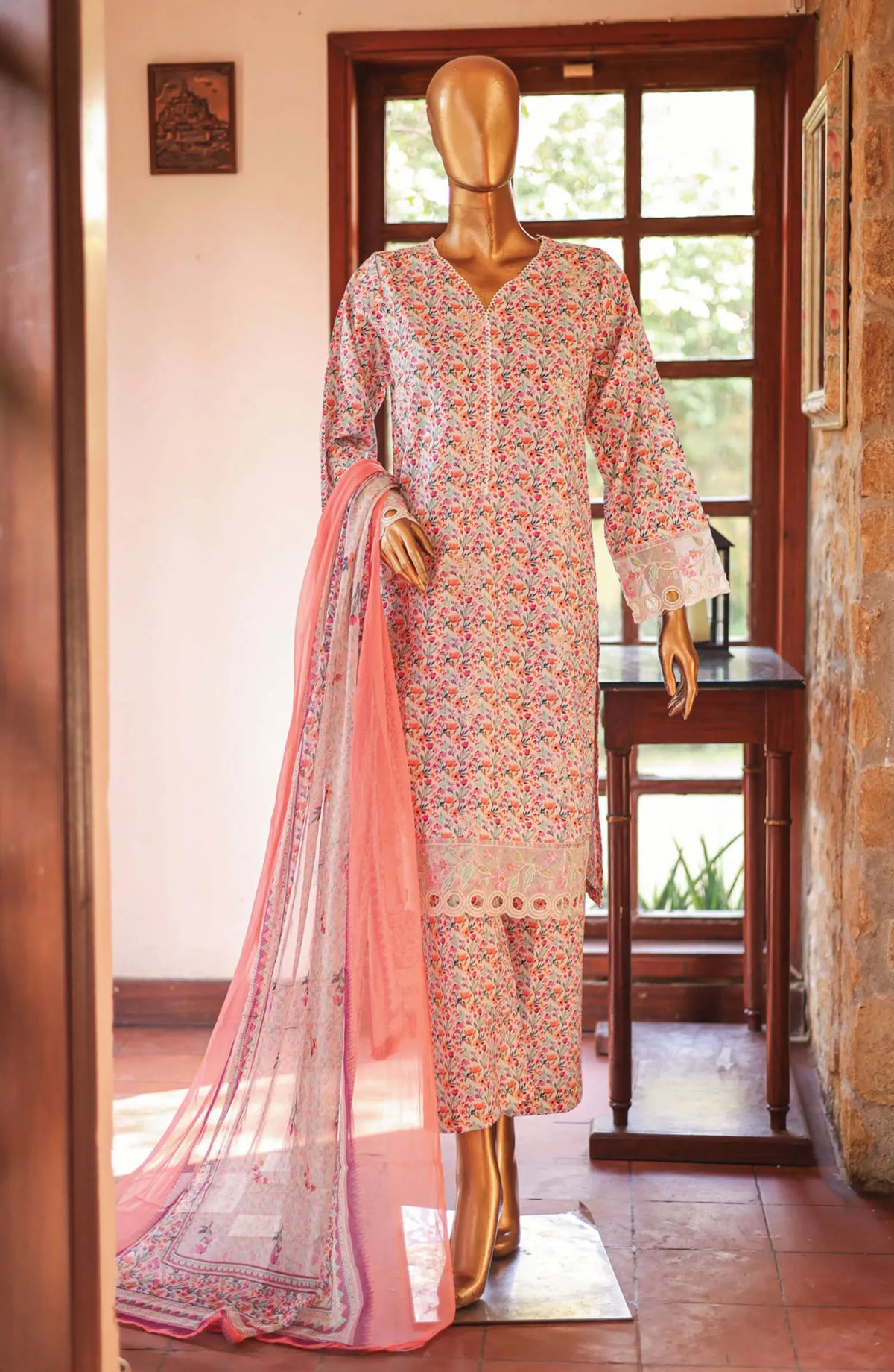 Bin Saeed Cutwork Kari Fancy & Chiffon Dupatta Collection Vol 2 - BSCKF-14