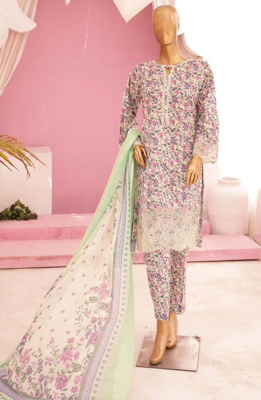 Bin Saeed Cutwork Kari Fancy & Chiffon Dupatta Collection Vol 2 - BSCKF-24