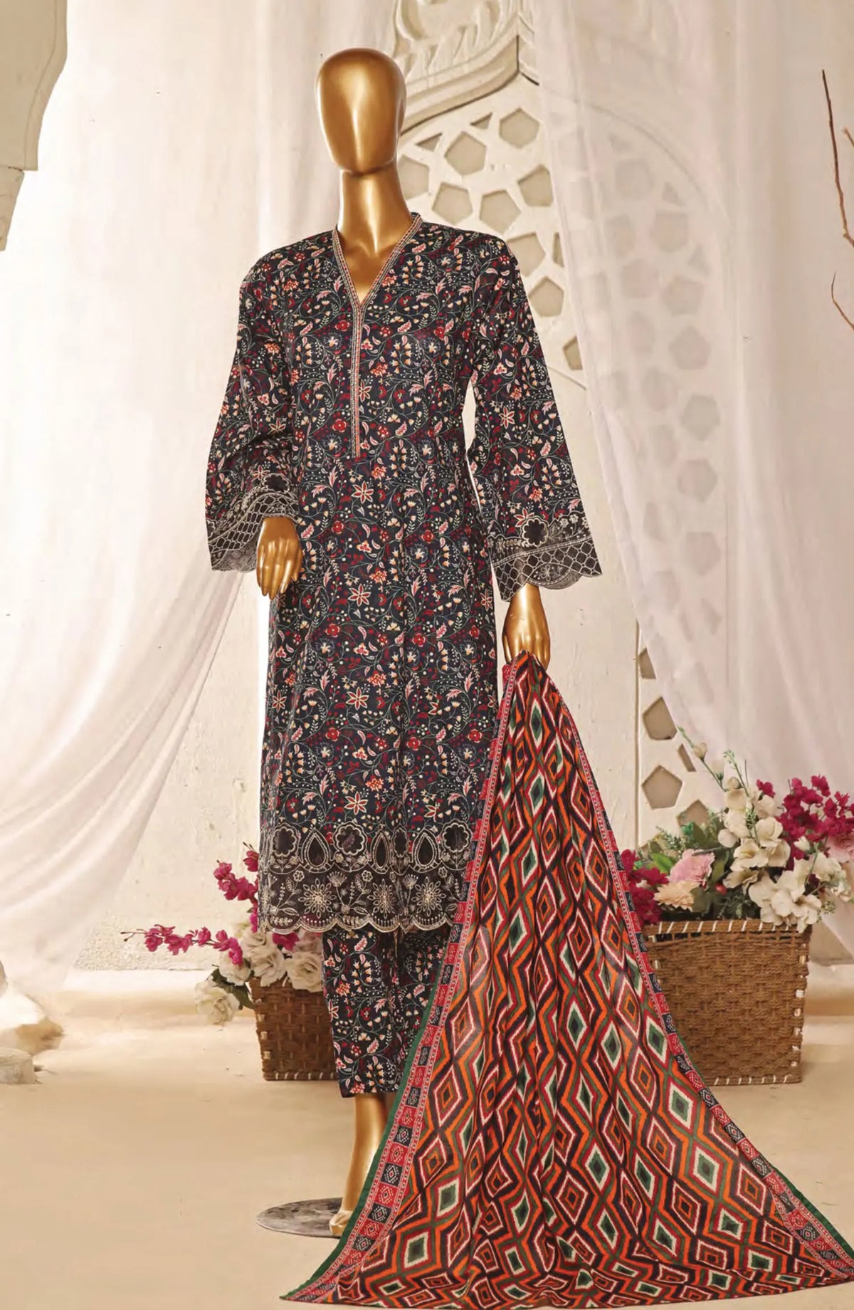 Bin Saeed Lawn Embroidered Frock Collection 2024 - BSELSC 25