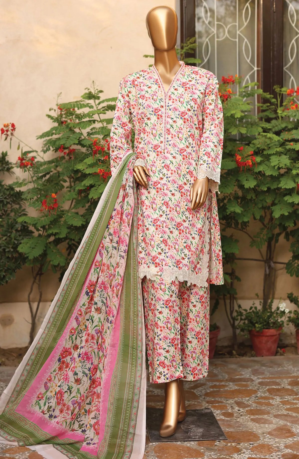 Bin Saeed Summer Lawn with Chiffon Dupatta Collection 2024 - BSSLC 14