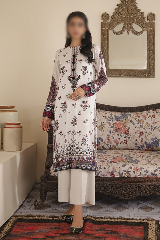 Manzil - Khaddar and Linen Unstitched Collection D- CALLA LILY - 2PC