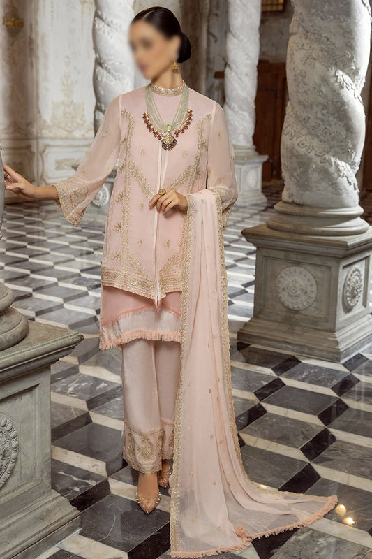 Merakish Unstitched Luxury Formal Collection 2023  - Candle Peach