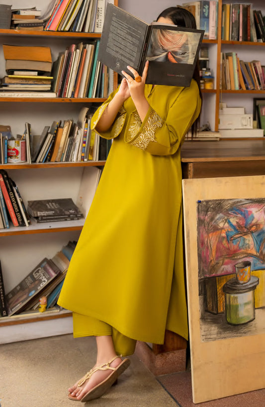 Casual Lite Casual Cotton Lawn Stitched 2 Piece Suit - Outfit-04 Green Freshers Hope - CL25CLD - Summer Collection