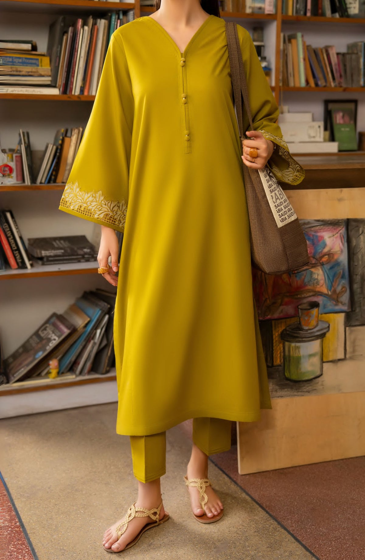Casual Lite Casual Cotton Lawn Stitched 2 Piece Suit - Outfit-04 Green Freshers Hope - CL25CLD - Summer Collection