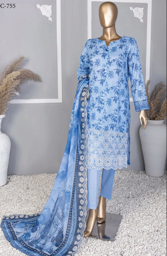 HZ Chikankari Embroidered Collection Vol 02 2024 - CEC 755
