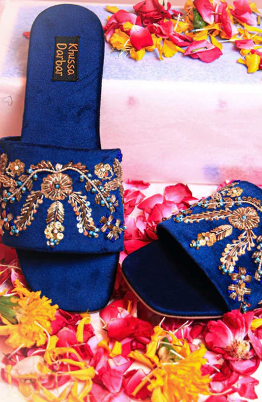 Khussa Darbar Fastive Style Slipper Cham Cham