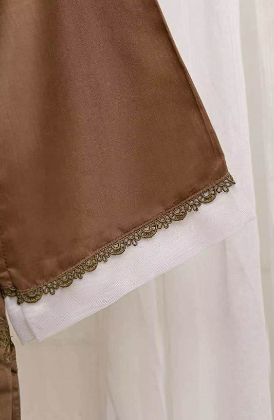 Artistic wear Pret Collection - chikankari chocolate brown