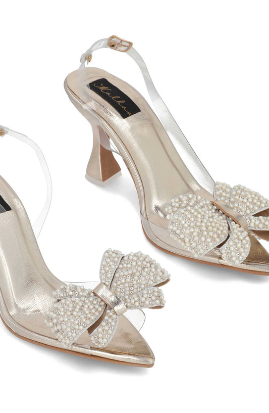 Malhaa Fashion Fancy Footwear Heels - MLH25FW - Cindrella - Silver - Festive Collection
