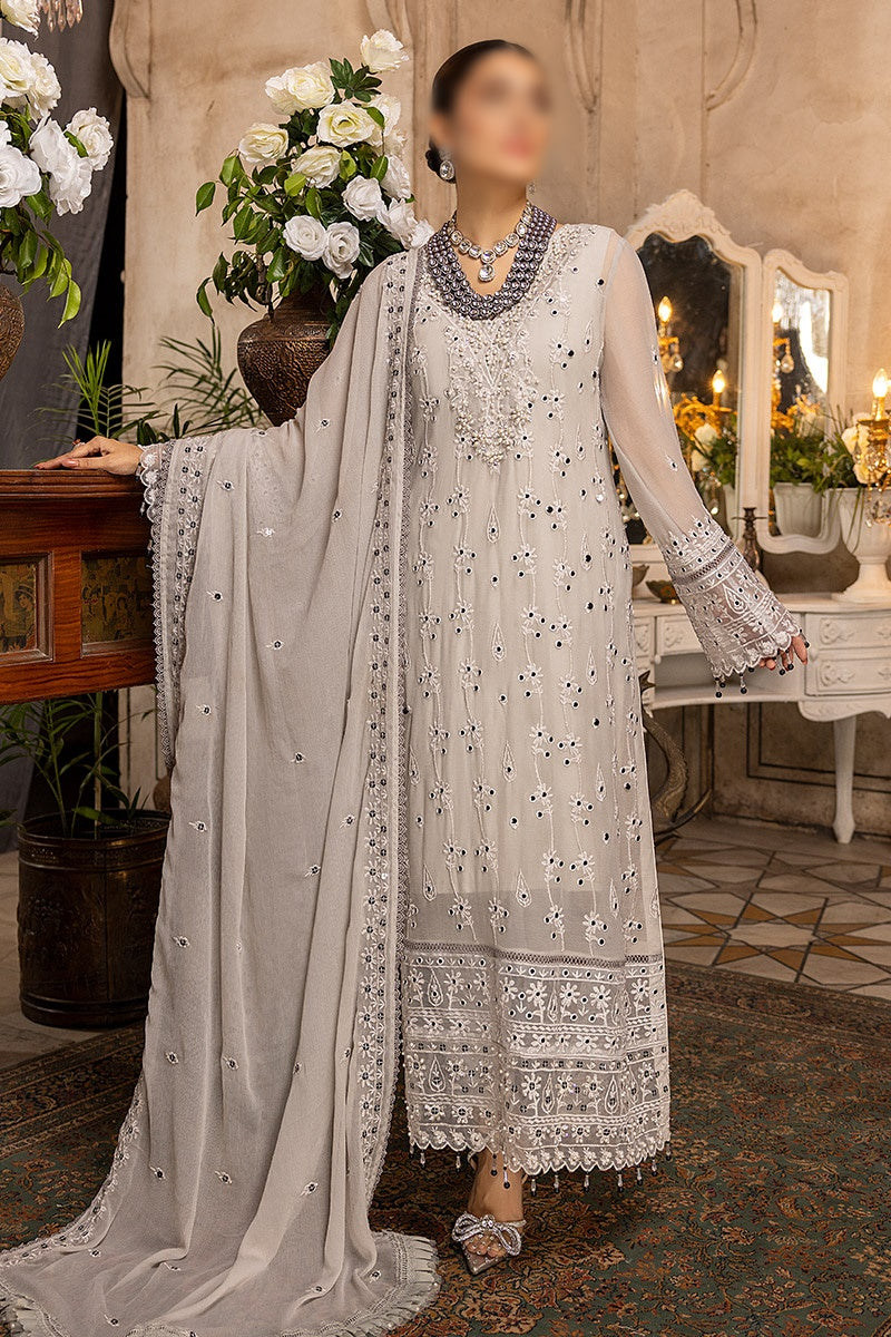 Merakish Unstitched Luxury Formal Collection 2023 - Cloud Gray