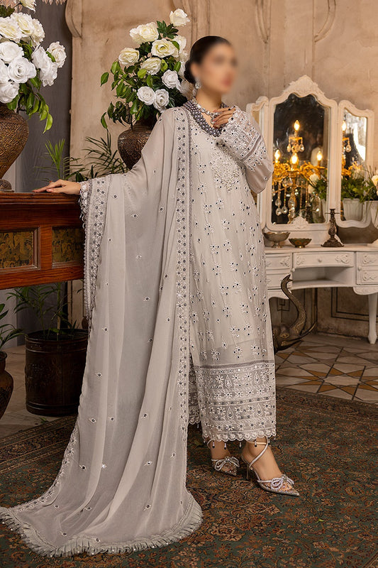Merakish Unstitched Luxury Formal Collection 2023 - Cloud Gray