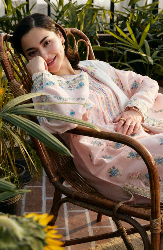 Coco by Zara Shahjahan Embroidered Jacquard Unstitched 3 Piece Suit - D-09-B Nyssa - ZS25CLD2 - Pink - Summer Collection
