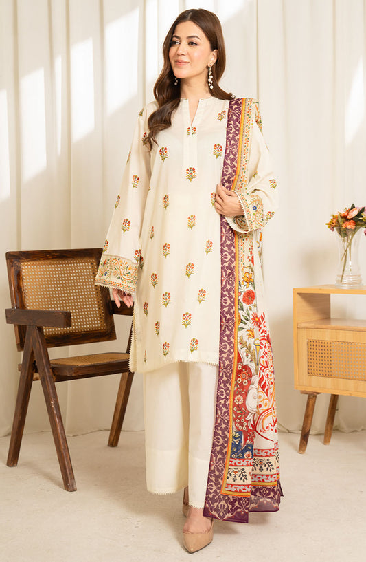 Sule by Coco Printed Lawn Unstitched 3 Piece Suit - D-09 - ZS25CSV1 - Beige - Summer Collection