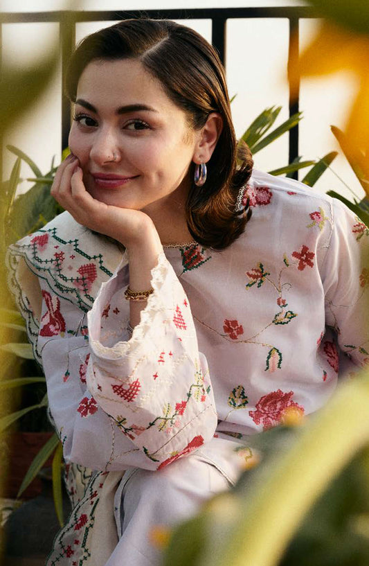 Coco by Zara Shahjahan Embroidered Lawn Unstitched 3 Piece Suit - D-06-B Zufra - ZS25CLD2 - Blue - Summer Collection