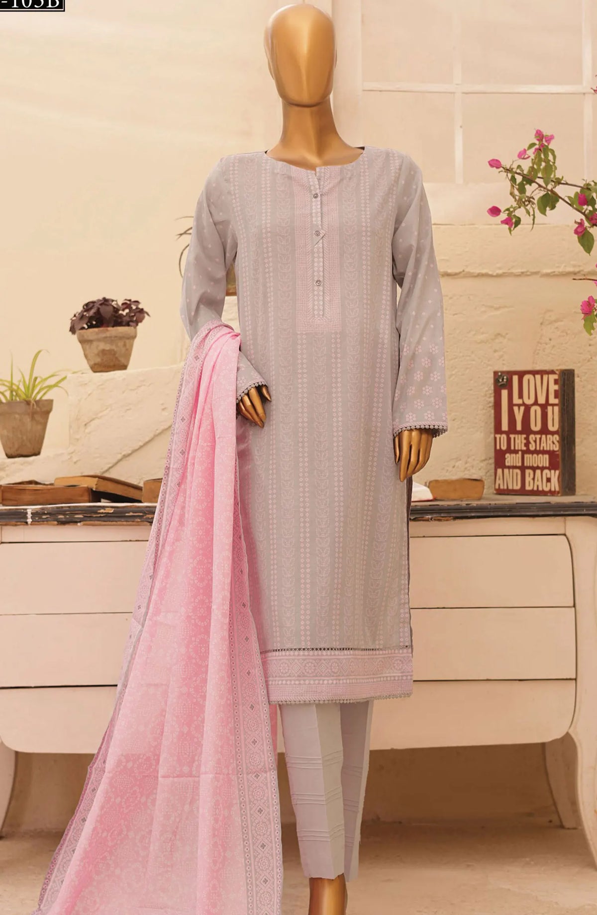 HZ Chunri Printed Lawn Collection 2024 - CPC 103 B