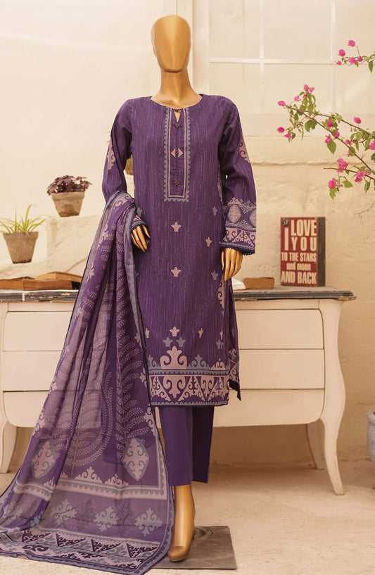 HZ Chunri Printed Lawn Collection 2024 - CPC 104 A