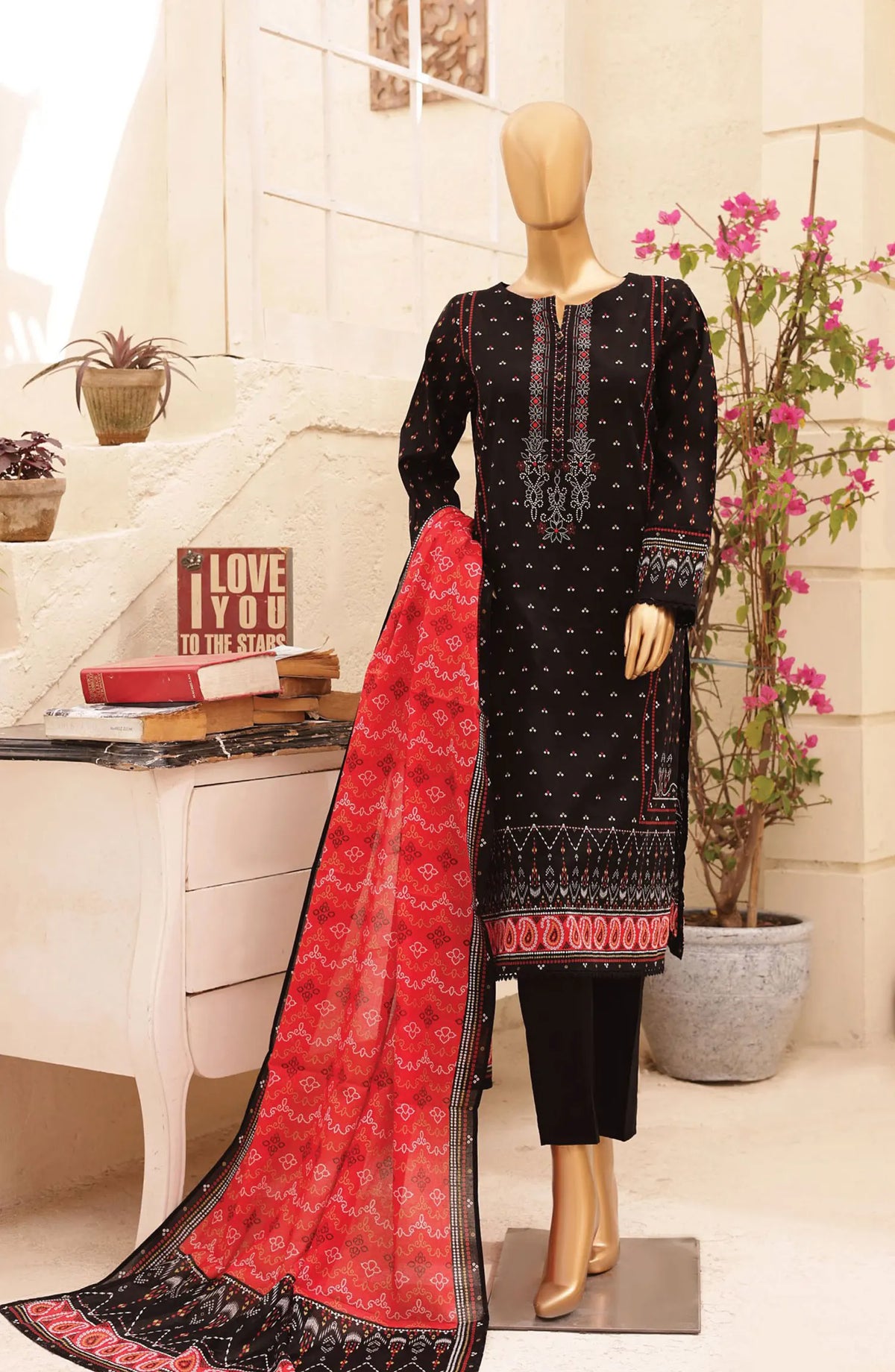 HZ Chunri Printed Lawn Collection 2024 - CPC 105 B