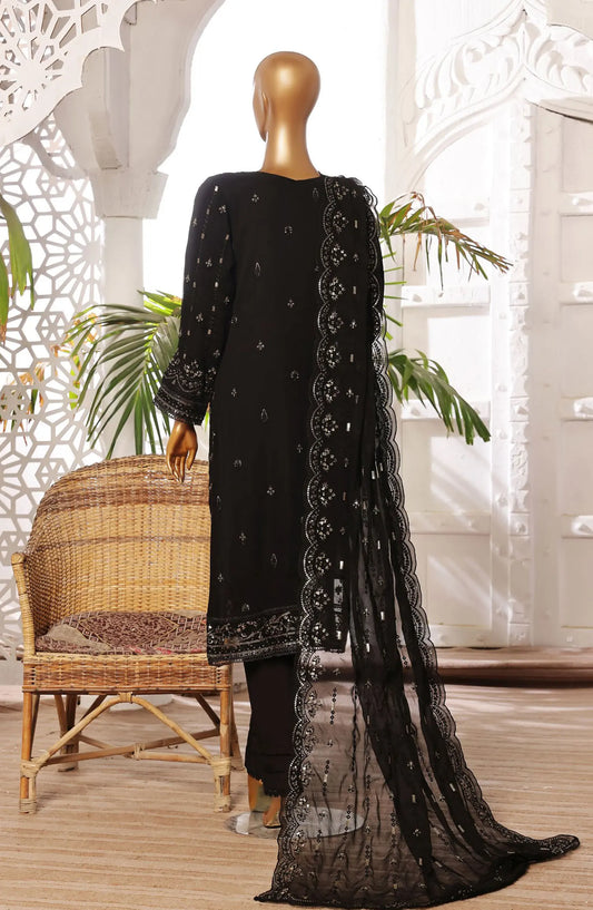SADABAHAR Afsanay Luxury Chiffon Collection Vol 6 - CR 07 Black