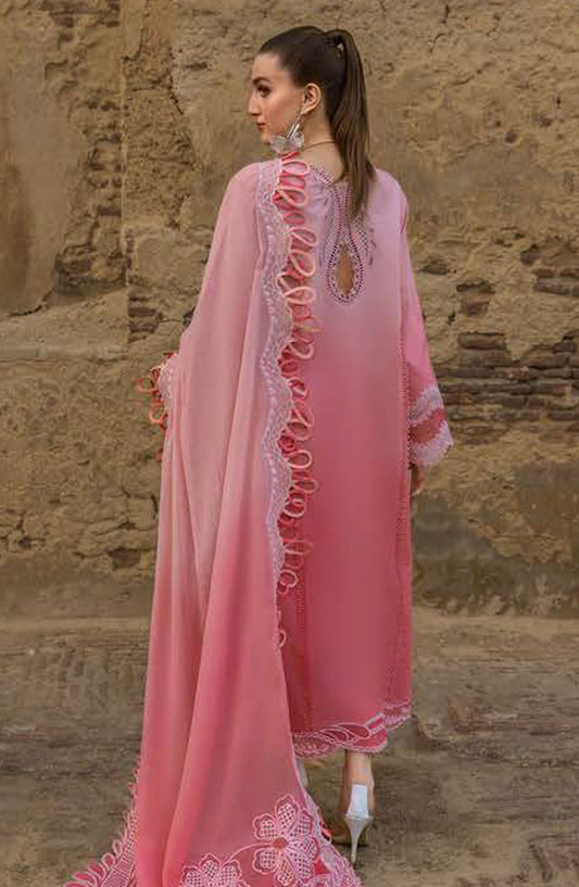 Crimson Embroidered Lawn Unstitched 3 Piece Suit - D-01-B All Things Ombre - CR25LL - Pink - Summer Collection
