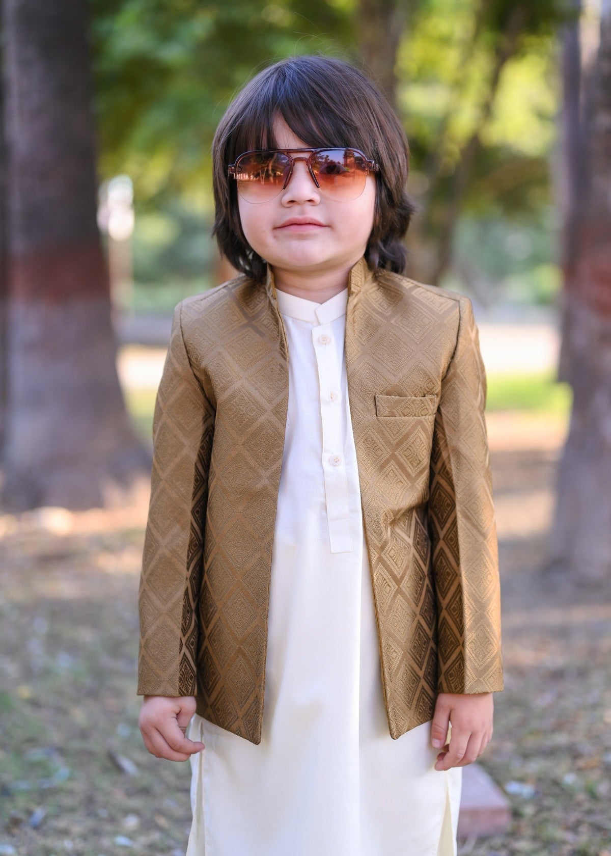 Brown Open Prince coat suit - p21