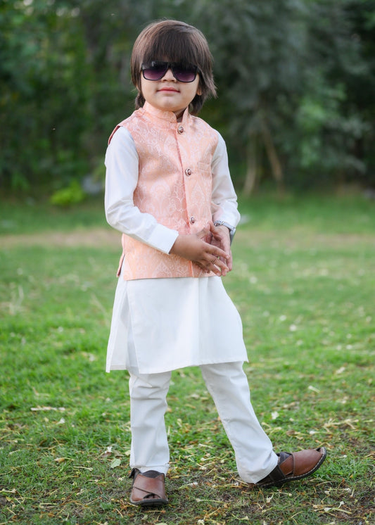 Peach Waistcoat Suit EW30