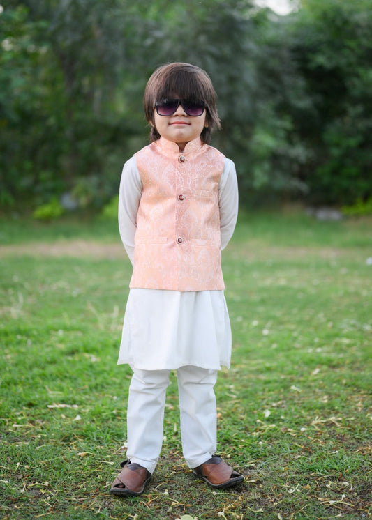 Peach Waistcoat Suit EW30